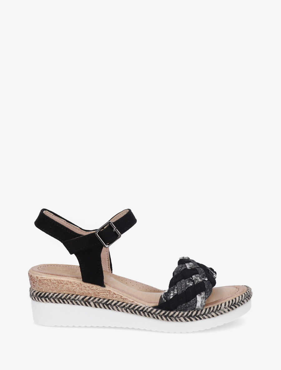 LOOK CAMILLE - sandales compensées noires