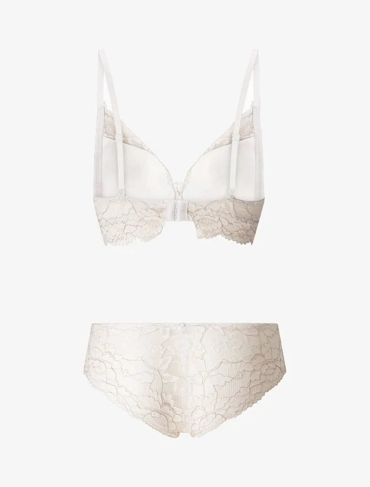ANAÏS | Ensemble lingerie en dentelle irisée - Blanc