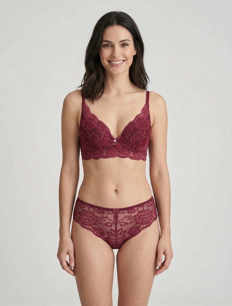 ANAÏS | Ensemble lingerie en dentelle irisée - Prune
