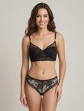 BÉRÉNICE | Ensemble soutien-gorge et string en dentelle - Noir