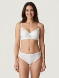 BÉRÉNICE | Ensemble soutien-gorge et string en dentelle - Blanc