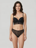 CLARISSE | Ensemble soutien-gorge et tanga en dentelle ajourée - Noir