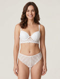 ÉLÉNA | Ensemble soutien-gorge et culotte ajouré et bijou - Blanc