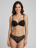 ESTELLE | Ensemble lingerie à bijou coeurs - Noir