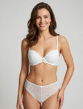 ESTELLE | Ensemble lingerie à bijou coeurs - Blanc