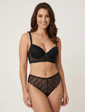 ÉLIANE | Ensemble lingerie en dentelle fantaisie - Noir