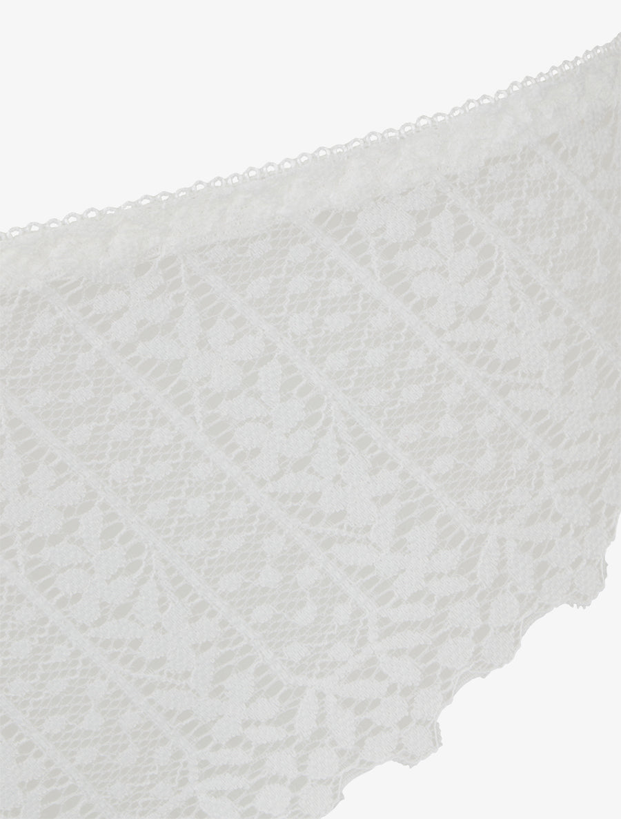 ÉLIANE | Ensemble lingerie en dentelle fantaisie - Blanc