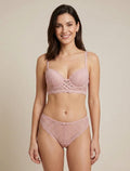 ÉLIANE | Ensemble lingerie en dentelle fantaisie - Rose