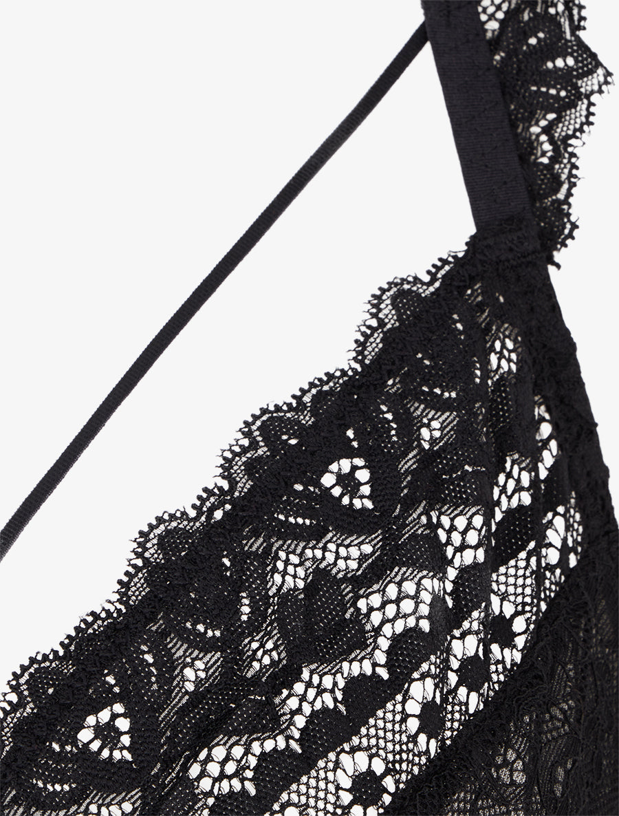 ARLETTE | Ensemble lingerie en dentelle à liens - Noir (bis)