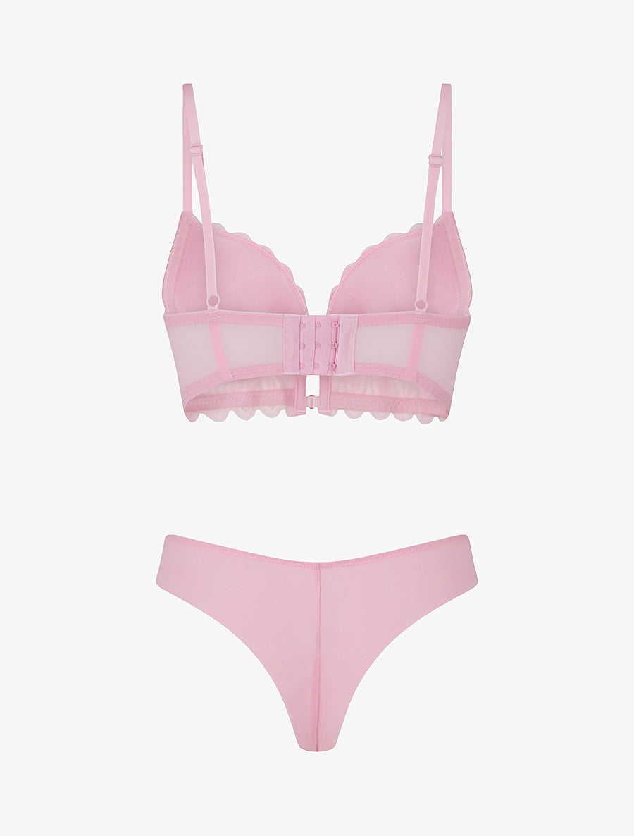 ÉMILIE | Ensemble lingerie style corset - Rose