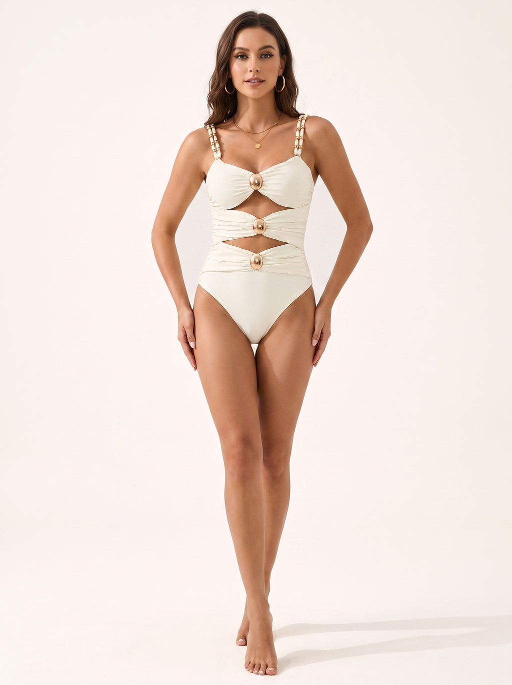 SIRÈNE | Maillot une-pièce à découpes et bustier cœur