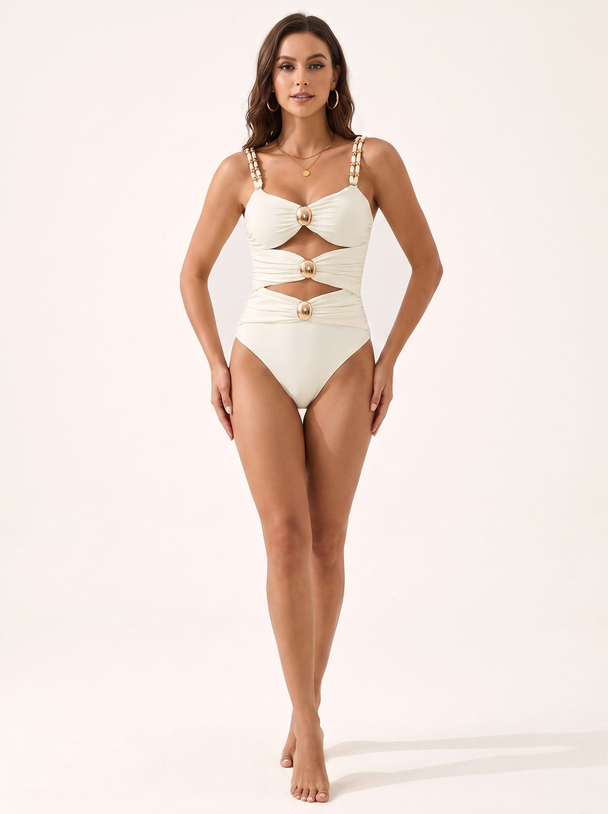 SIRÈNE | Maillot une-pièce à découpes et bustier cœur