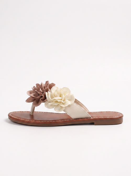 AZAHAR | Sandales plates à fleur
