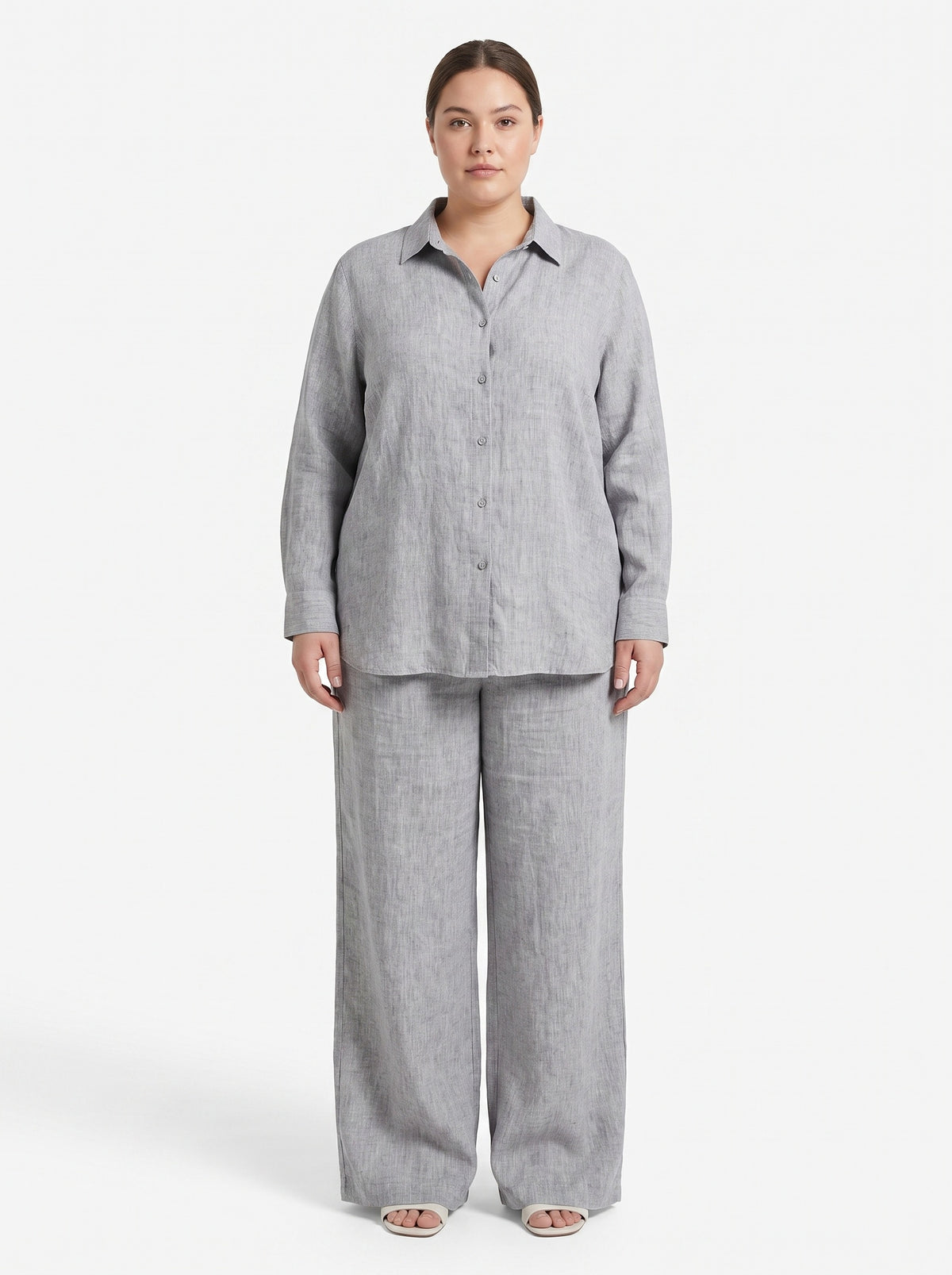 FLORENCE | Ensemble chemise manches longues et pantalon, grande taille