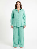 FLORENCE | Ensemble chemise manches longues et pantalon, grande taille