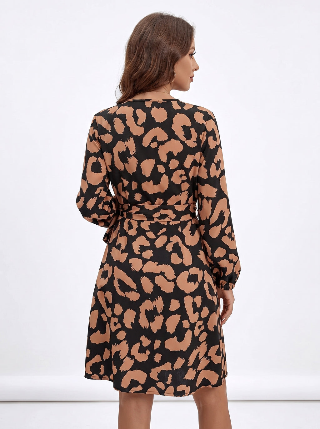 JULIETTE | Robe portefeuille imprimée, manches longues