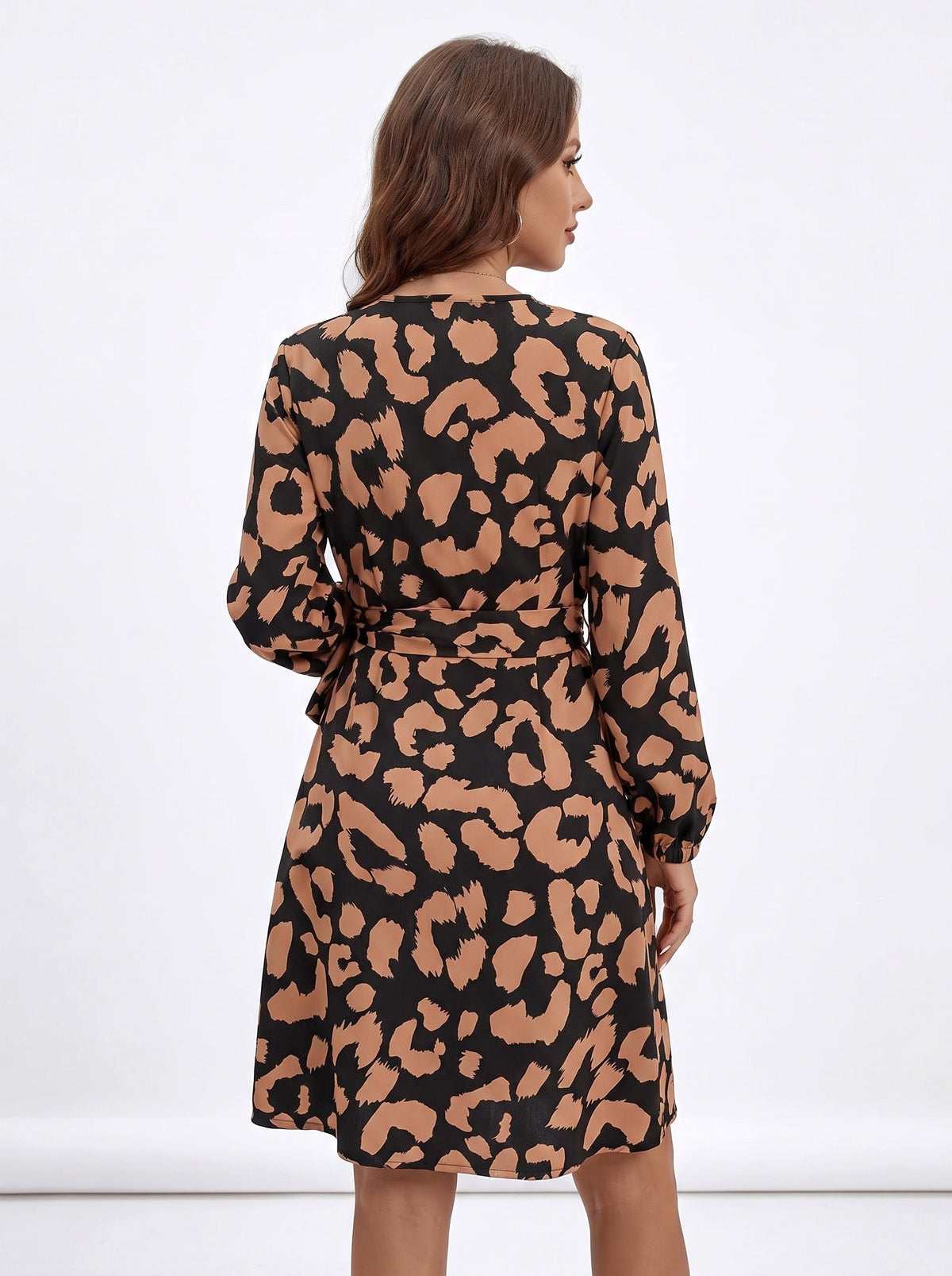 JULIETTE | Robe portefeuille imprimée, manches longues
