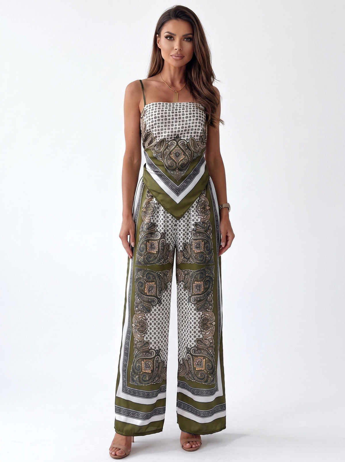 MARBELLA | Ensemble caraco imprimé et pantalon large