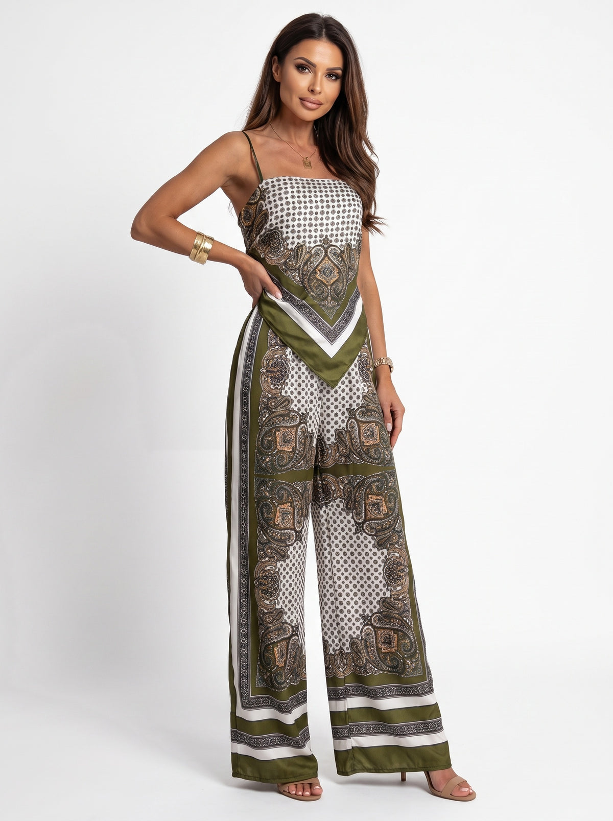 MARBELLA | Ensemble caraco imprimé et pantalon large