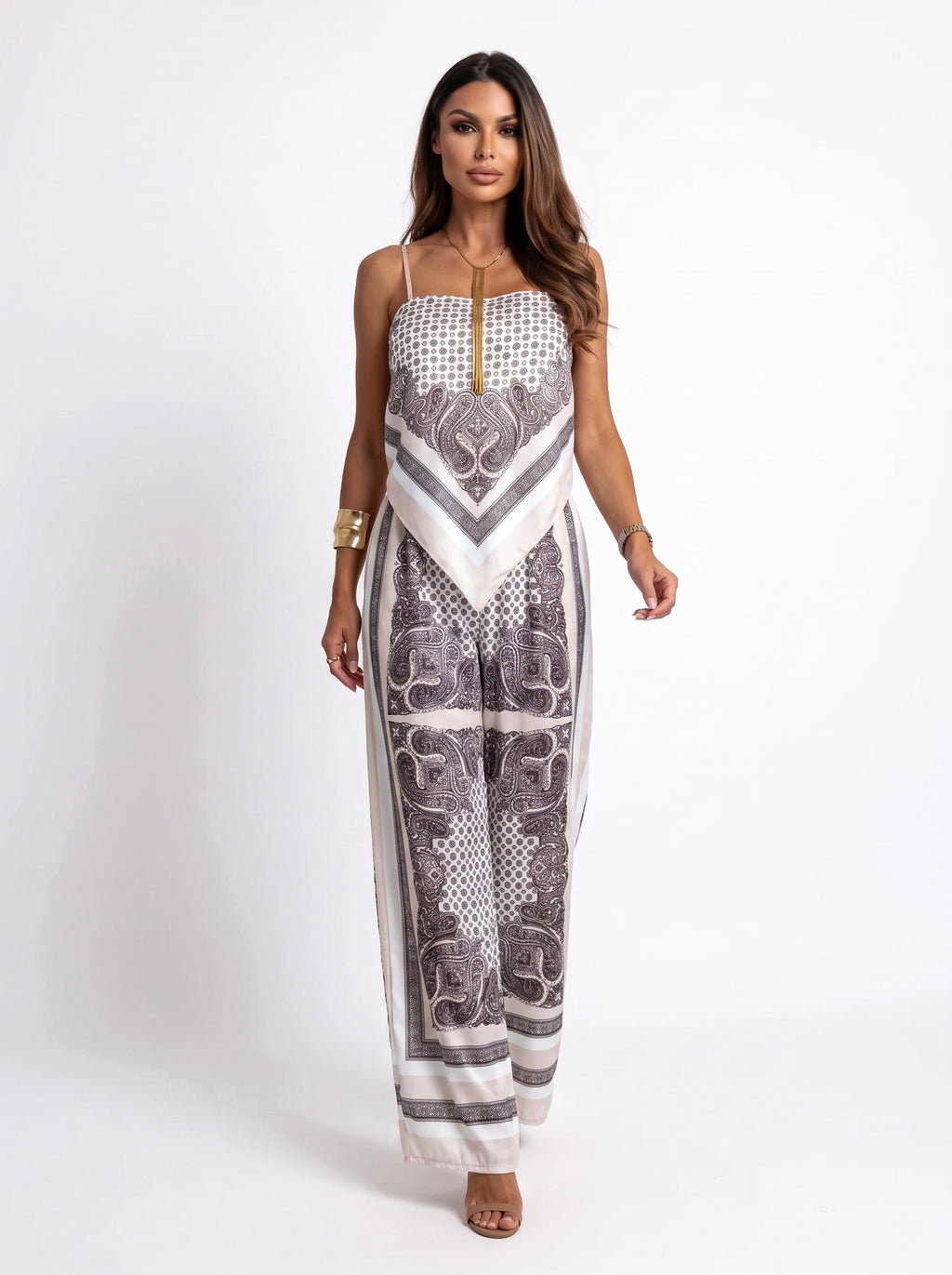MARBELLA | Ensemble caraco imprimé et pantalon large
