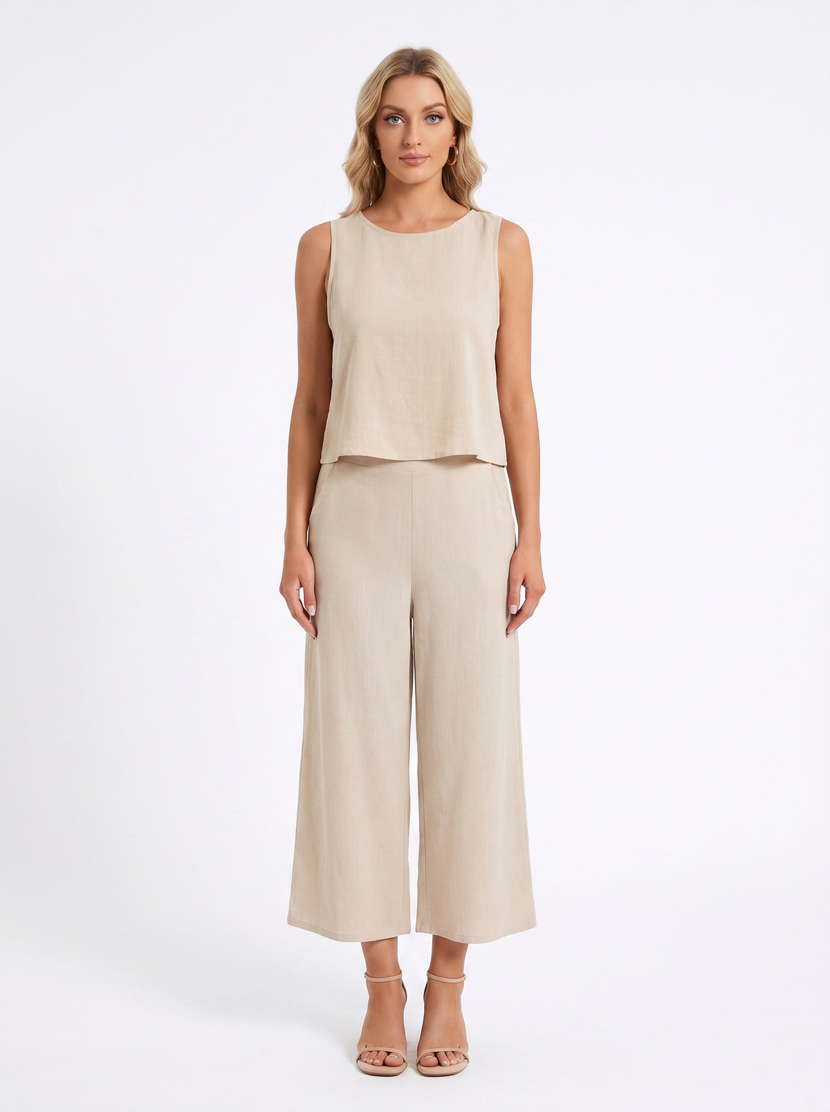 SOFIA | Ensemble débardeur col rond et pantalon large