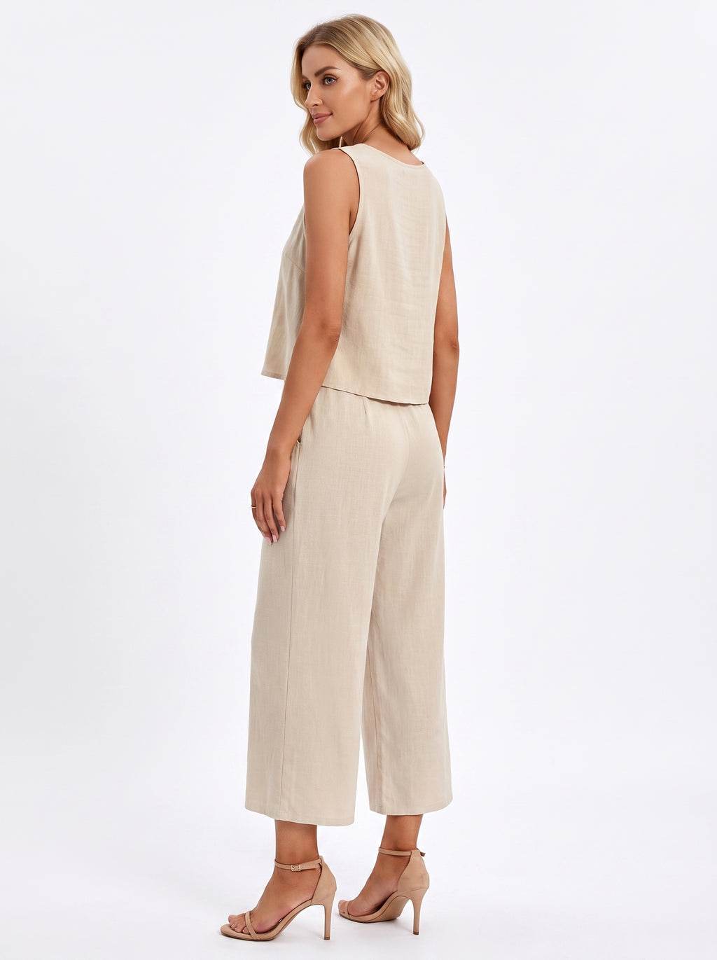 SOFIA | Ensemble débardeur col rond et pantalon large