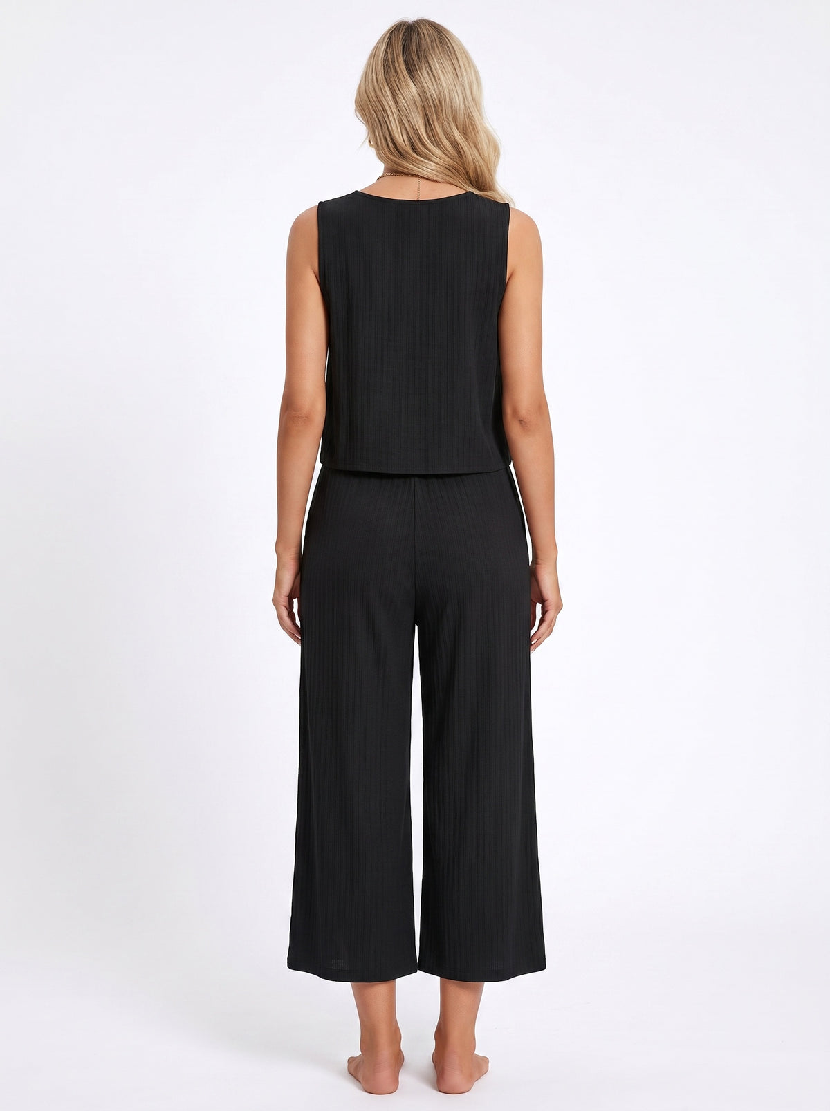 SOFIA | Ensemble débardeur col rond et pantalon large