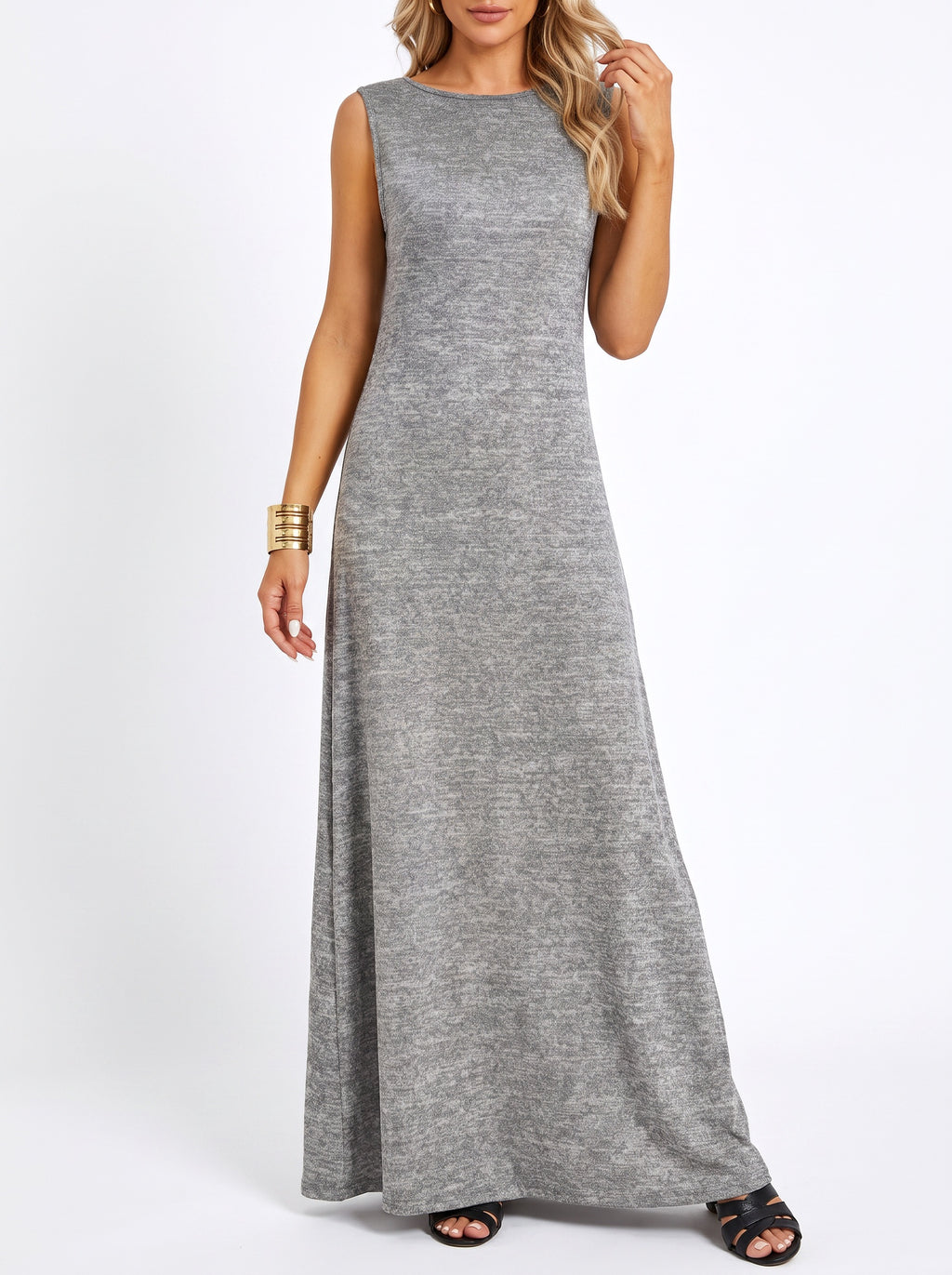 ADÈLE | Robe longue fluide sans manches