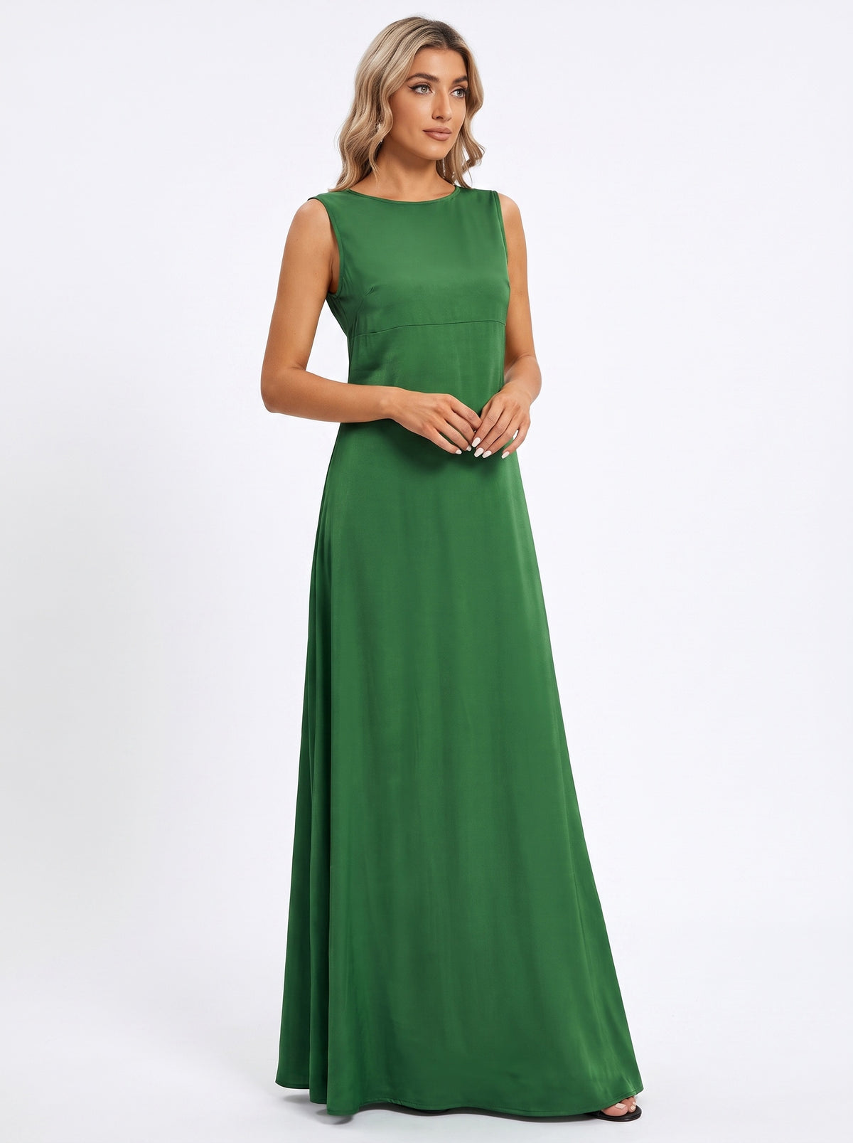 ADÈLE | Robe longue fluide sans manches