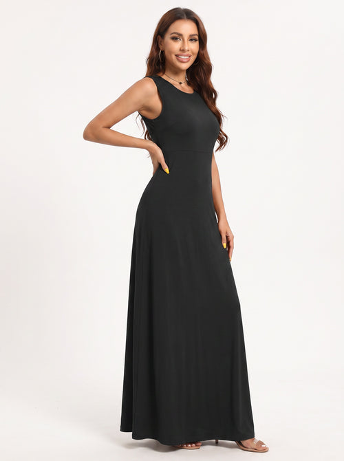 ADÈLE | Robe longue fluide sans manches