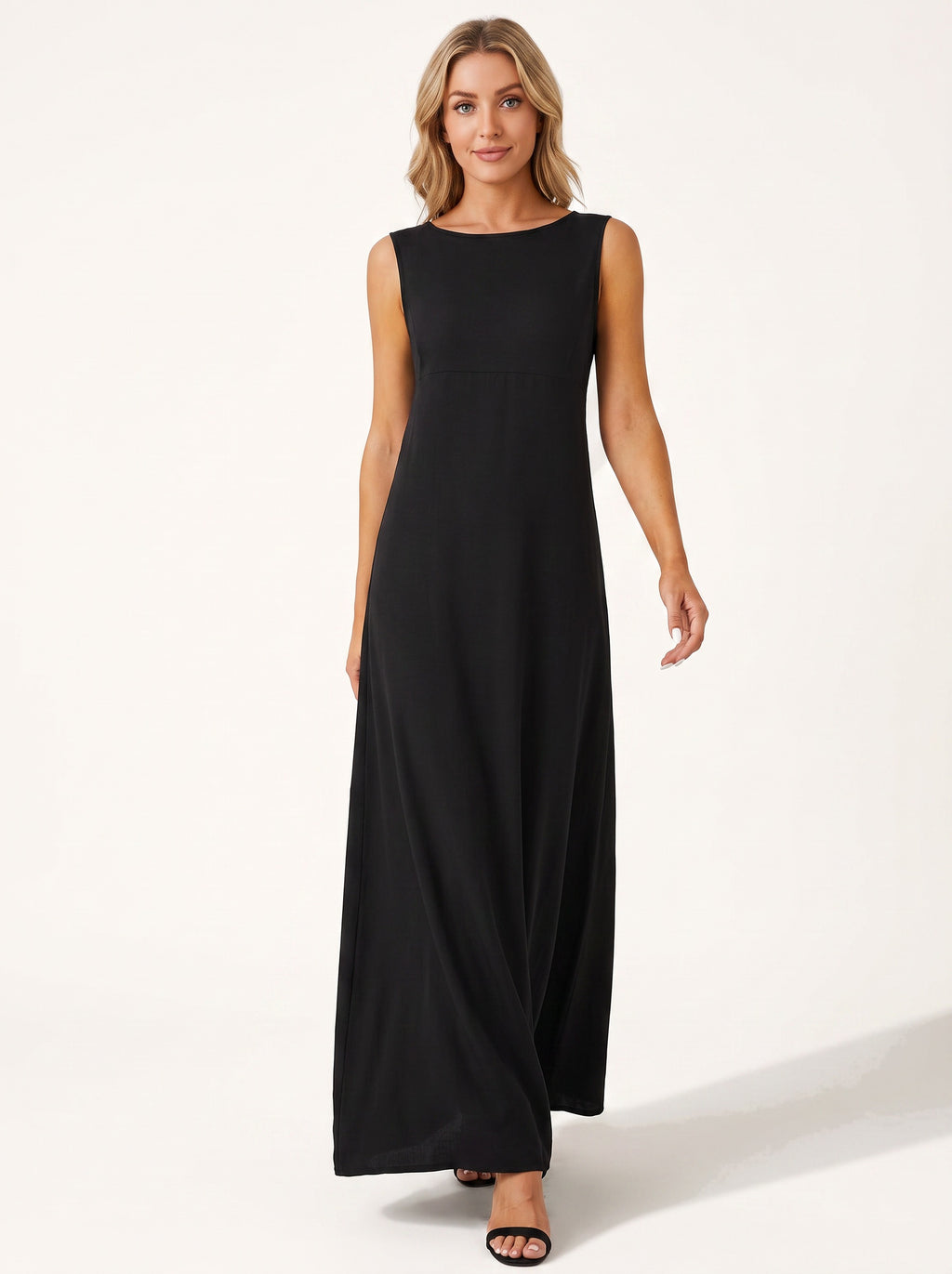 ADÈLE | Robe longue fluide sans manches