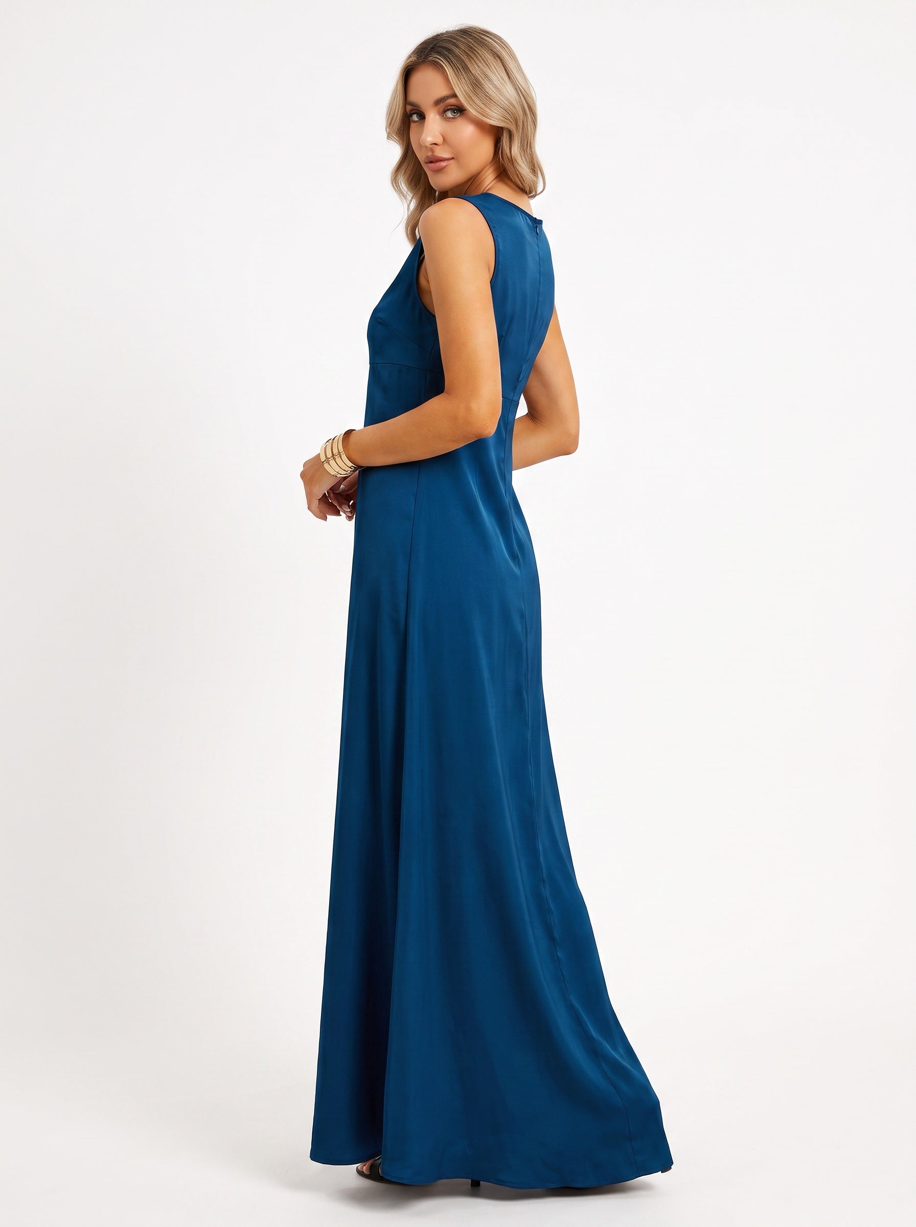 ADÈLE | Robe longue fluide sans manches