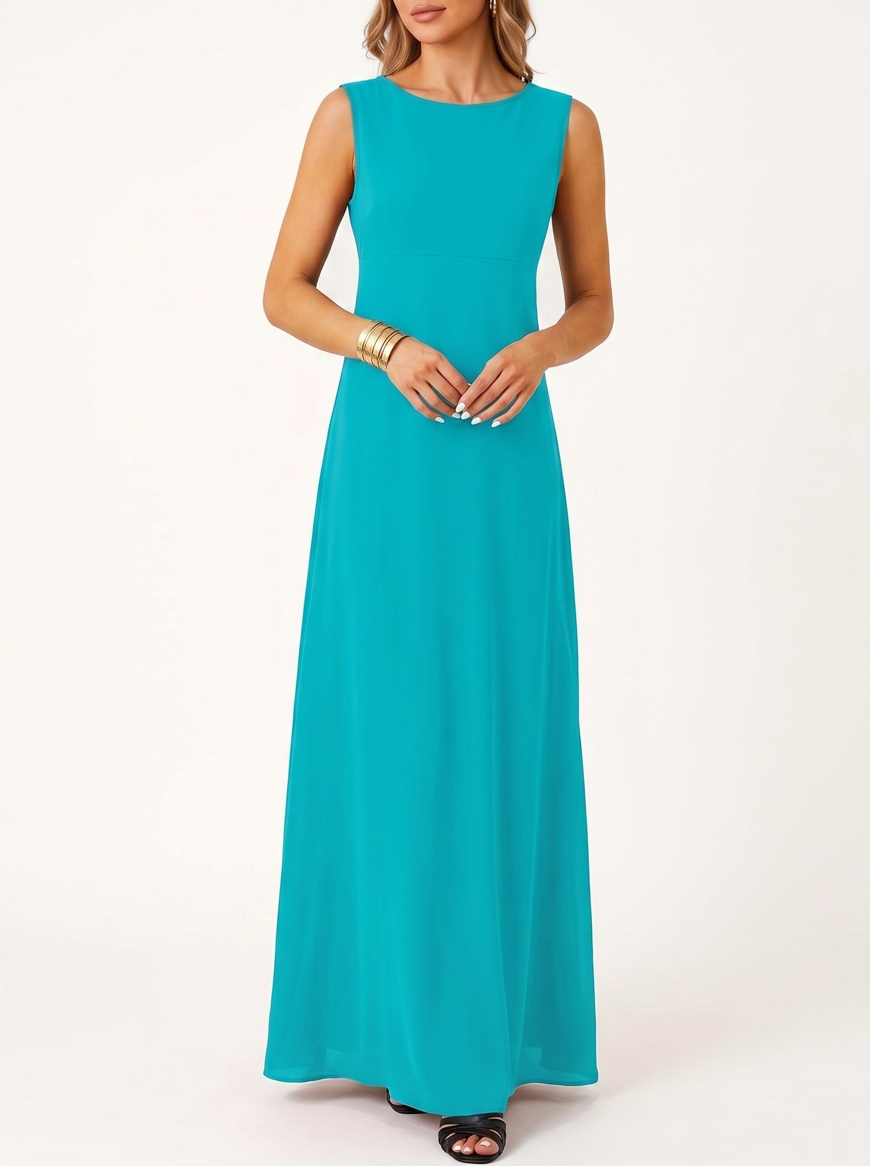 ADÈLE | Robe longue fluide sans manches