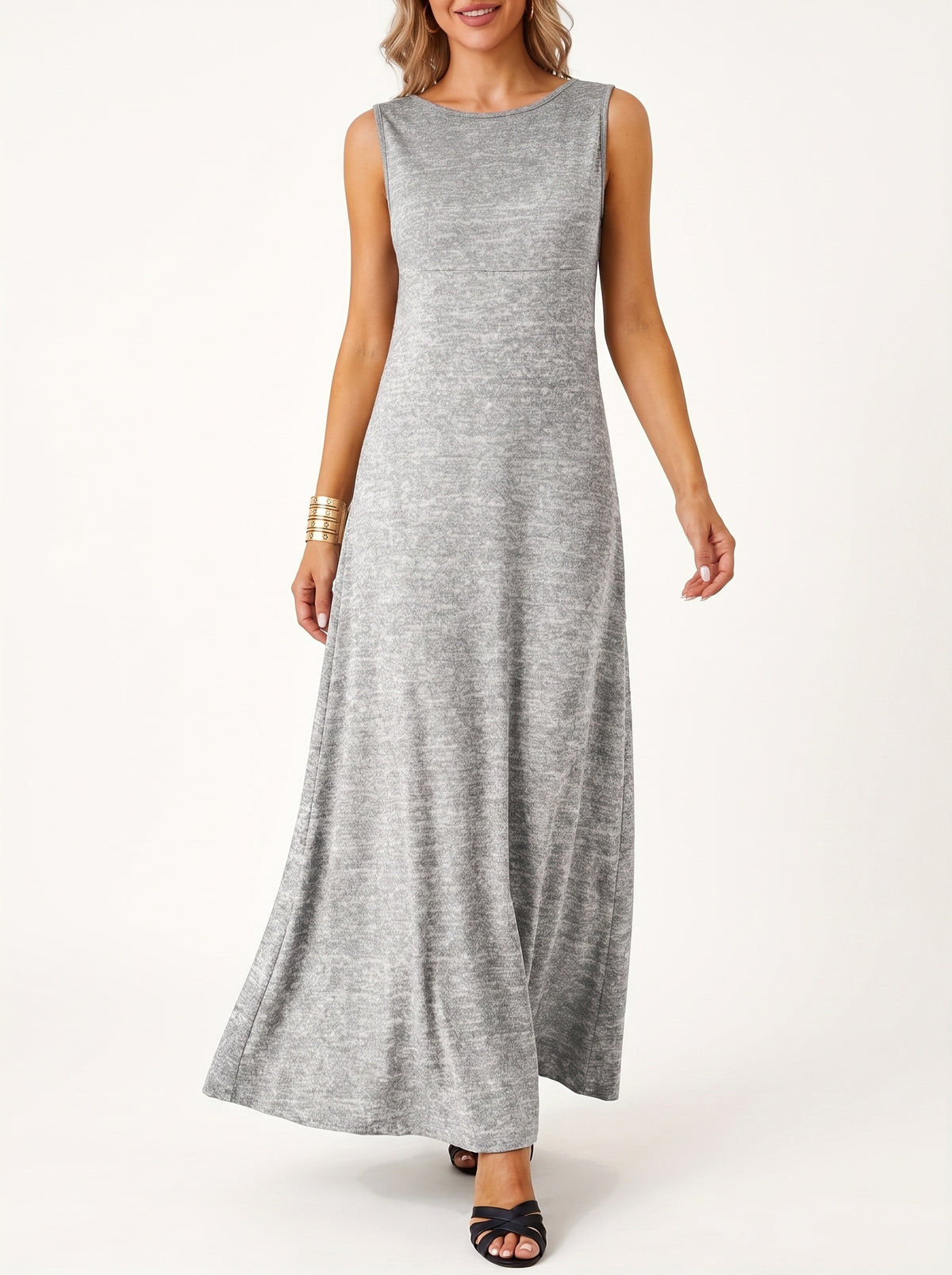 ADÈLE | Robe longue fluide sans manches