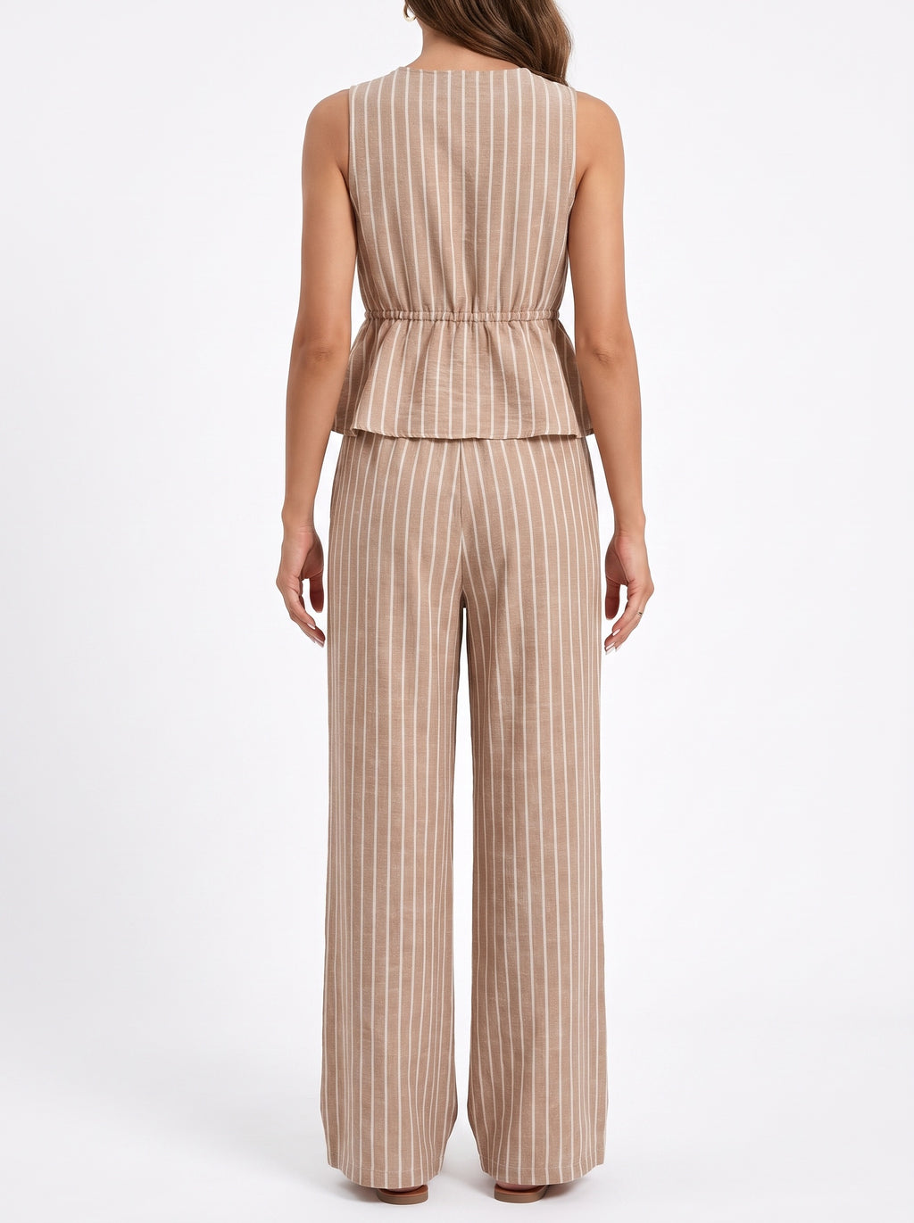 PORTOFINO | Ensemble top rayé sans manches et pantalon large