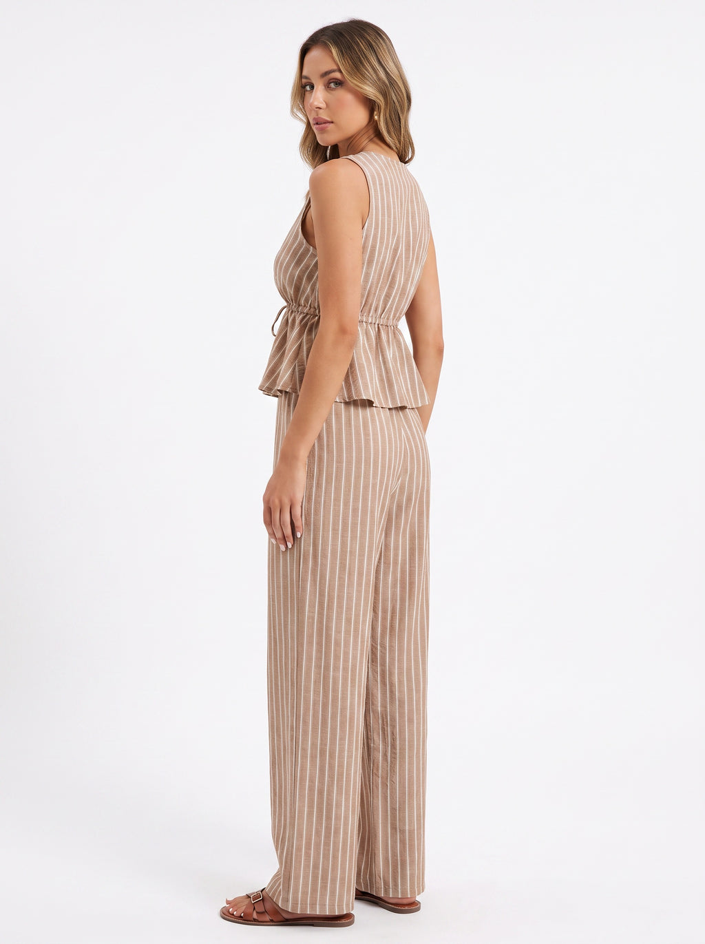 PORTOFINO | Ensemble top rayé sans manches et pantalon large