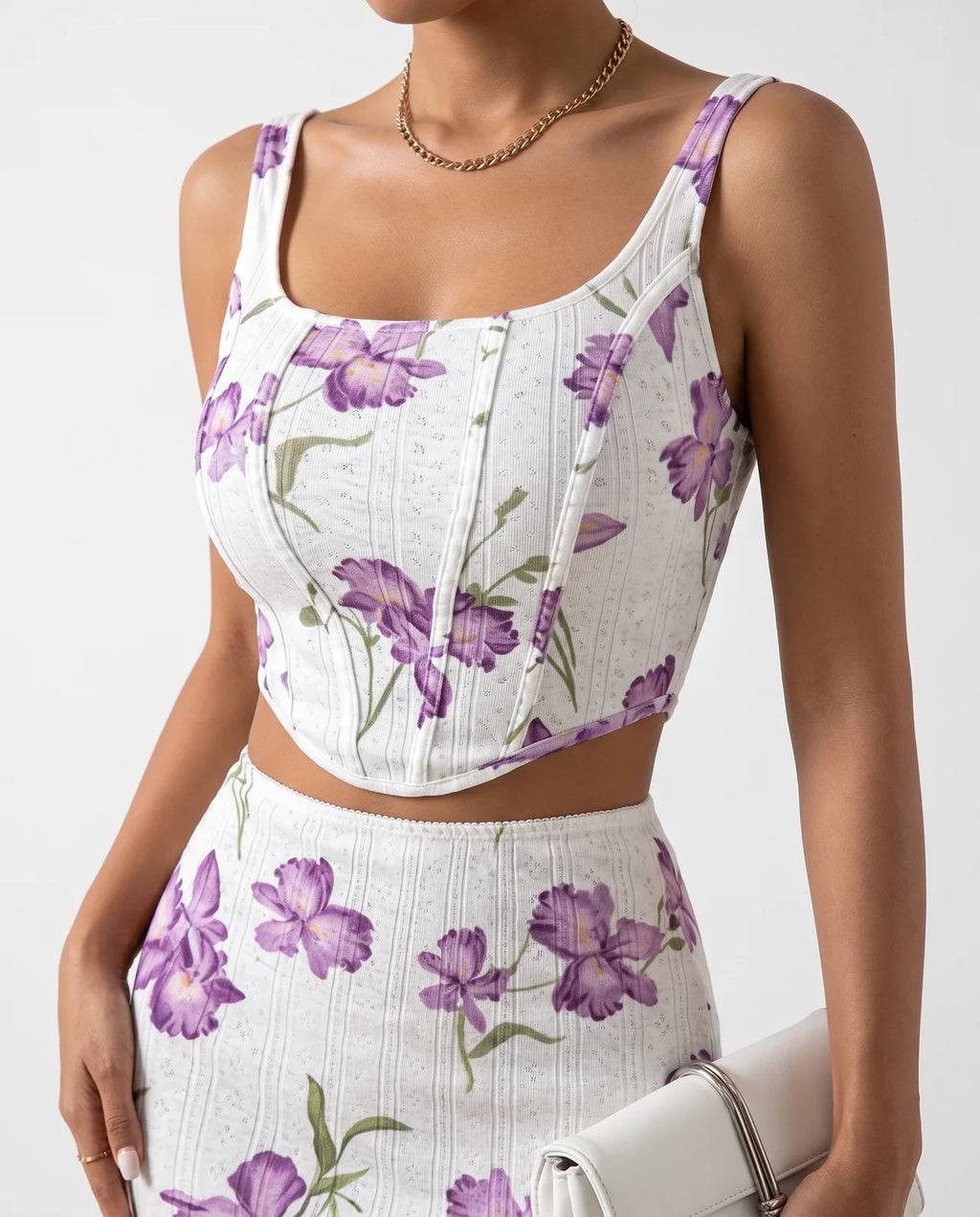 CAPRI | Ensemble top fleuri et jupe moulante