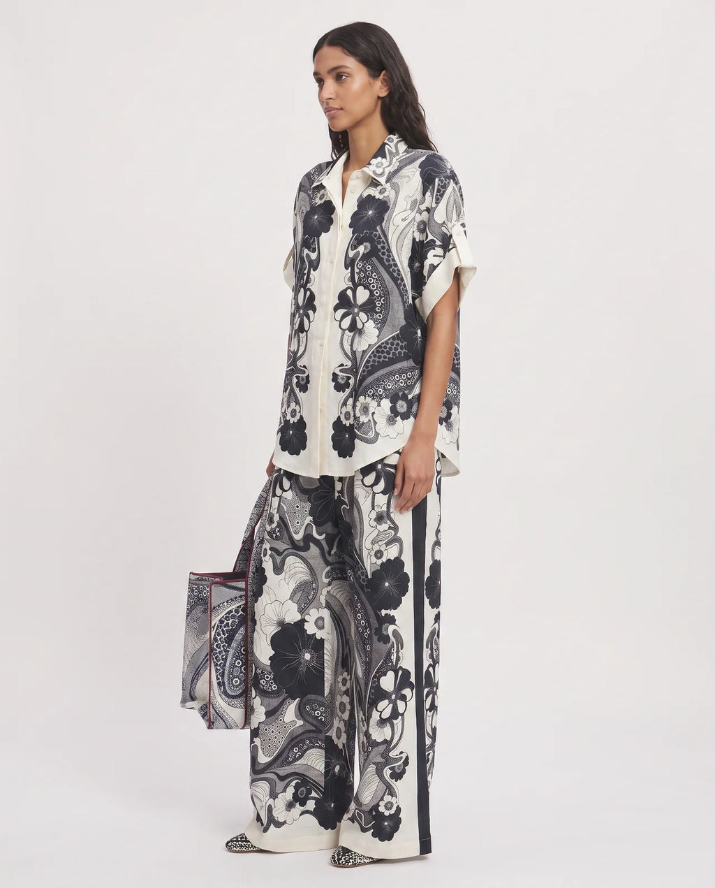 TANGER | Ensemble chemise imprimée boutonnée et pantalon