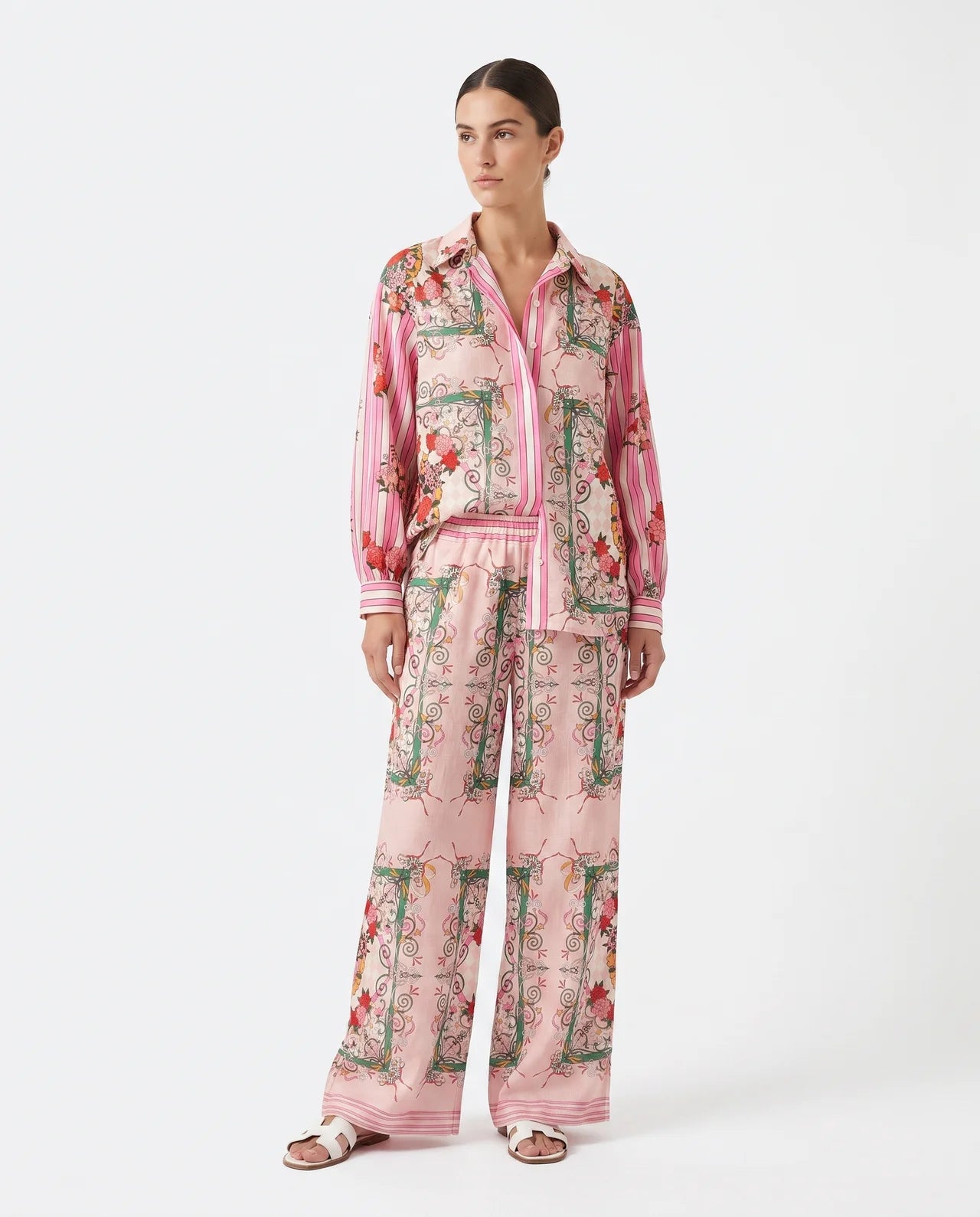 LISBONNE | Ensemble chemise imprimée et pantalon