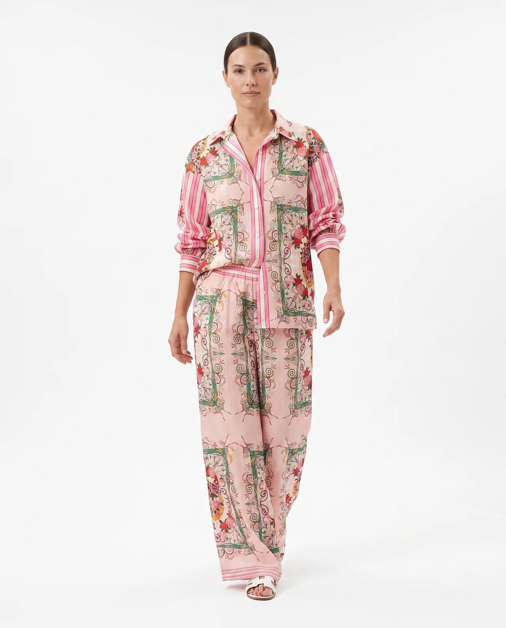 LISBONNE | Ensemble chemise imprimée et pantalon