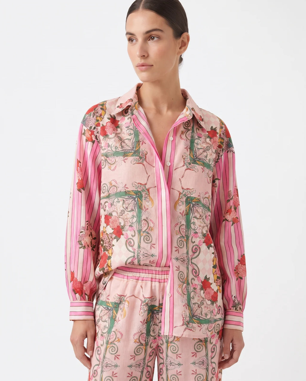LISBONNE | Ensemble chemise imprimée et pantalon