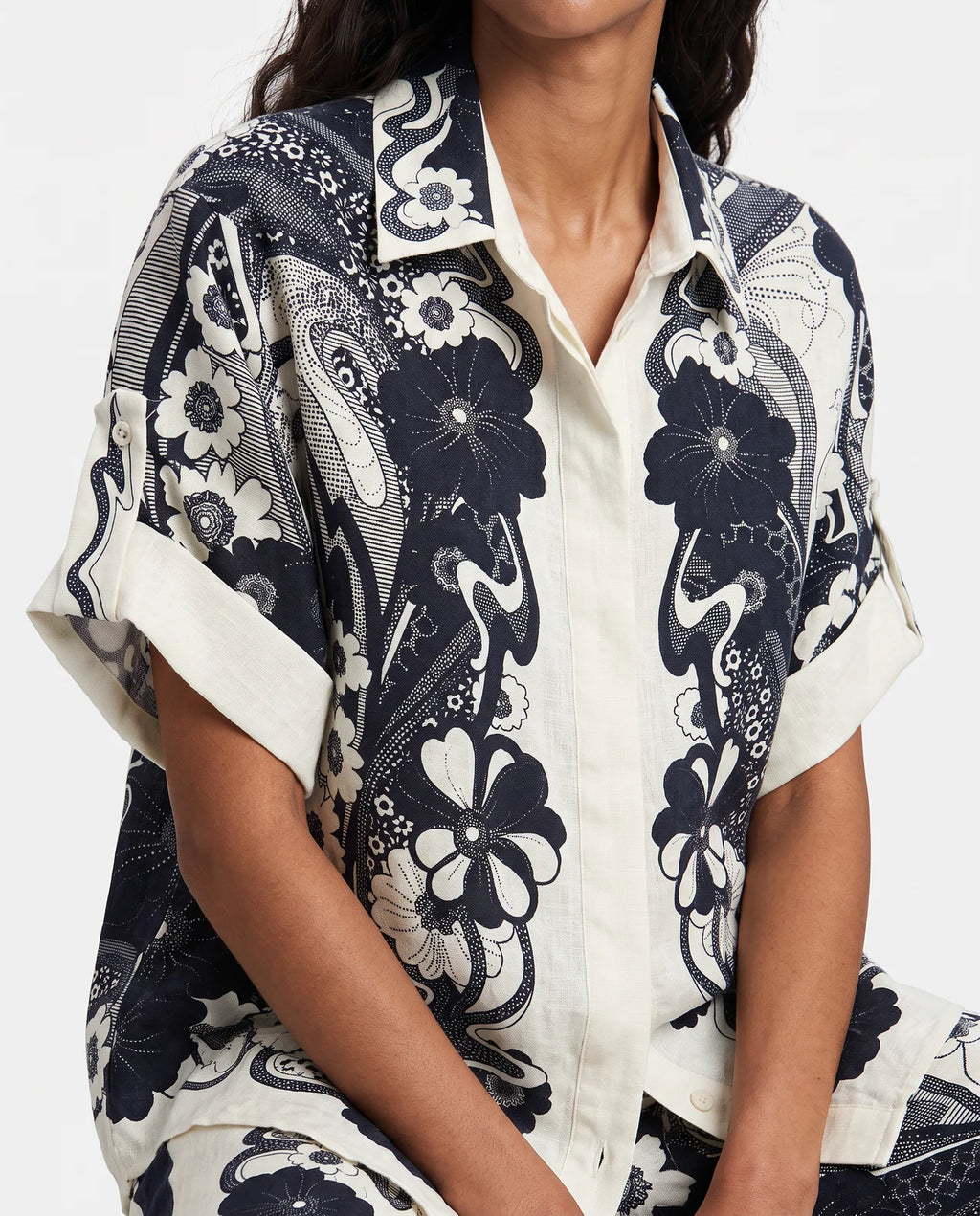 TANGER | Ensemble chemise imprimée boutonnée et pantalon