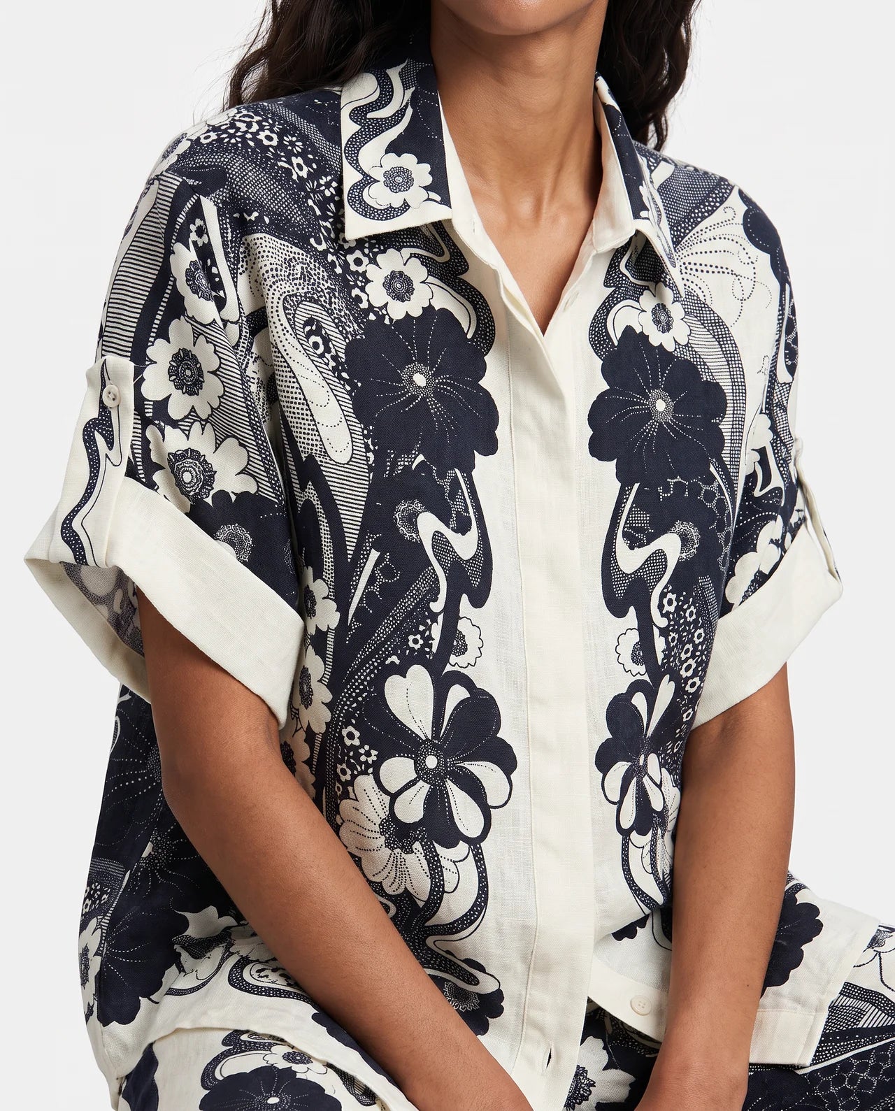 TANGER | Ensemble chemise imprimée boutonnée et pantalon