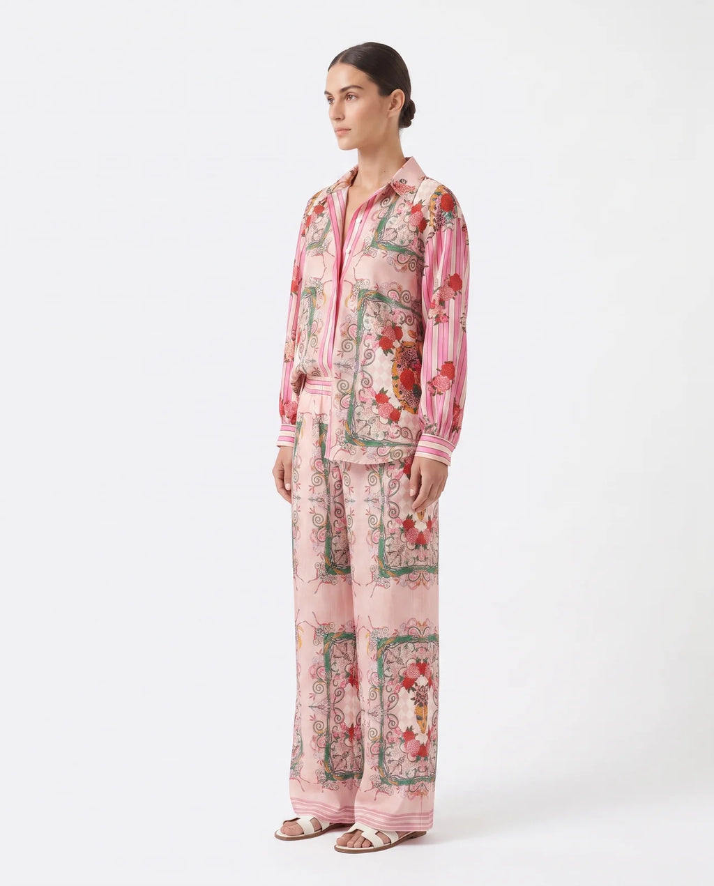 LISBONNE | Ensemble chemise imprimée et pantalon