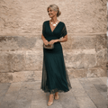 ALIÉNOR | Robe longue épaules dénudées en mousseline drapée